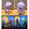 KHIOPNT Cute Astronaut Keychain with Sunset Light Cool Outspace Keychain Pendant for Car Wallet Gift White