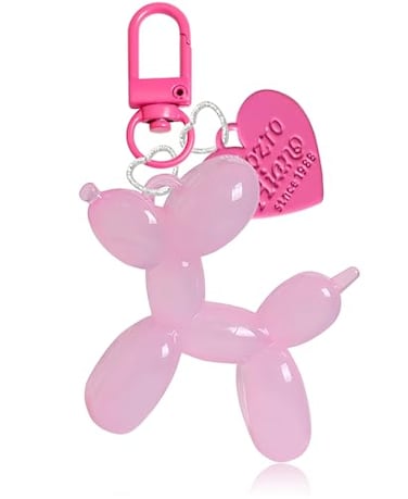 LAEKOU Jelly Balloon Dog Design Keychain for Women Cute Girls Key Chain Bag Charms Accessories for Car Purse Backpack