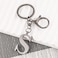 LAXPICOL Black Keychain Letter S Keychains for Women Men Bag Charms Purse Charms For Handbags Metal Alphabet Initial Letter Key Ring Keychain