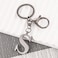 LAXPICOL Black Keychain Letter S Keychains for Women Men Bag Charms Purse Charms For Handbags Metal Alphabet Initial Letter Key Ring Keychain