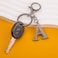 LAXPICOL Black Keychain Letter S Keychains for Women Men Bag Charms Purse Charms For Handbags Metal Alphabet Initial Letter Key Ring Keychain