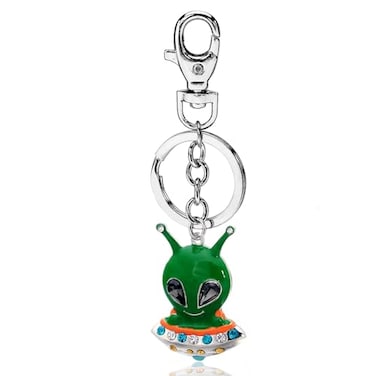 Liavy's Liavys Green Alien UFO Fashionable Keychain Sparkling Crystal Unique Gift and Souvenir