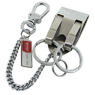 Linwnil Belt Keychain Loop Key Holder Belt Key Chain Clips with 2 Detachable Keyring