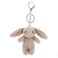 LOHGOU Cute Bunny Bag Charm Plush Rabbit Keychain Mini Rabbit Car Keys Decor Purse Charm Pendant Decoration Gray Pink