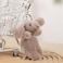 LOHGOU Cute Bunny Bag Charm Plush Rabbit Keychain Mini Rabbit Car Keys Decor Purse Charm Pendant Decoration Gray Pink