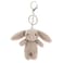 LOHGOU Cute Bunny Bag Charm Plush Rabbit Keychain Mini Rabbit Car Keys Decor Purse Charm Pendant Decoration Gray Pink