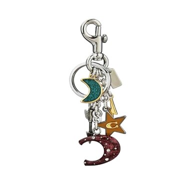 LSBDJDL Star Moon Alphabet Keychain Cute Bag Charm Purse Accessories for Women