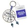 LUCKBOOSTIUM Silver Tree of Life Evil Eye Good Luck Keychain Protection Charm Tree of Life Keychain Evil Eye Hanging Accessory Rear View Mirror Ornament Gift for Men Women Good Luck Charm