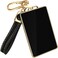 Lucrum Compatible with Tesla Card Key Holder Leather Keychain Model 3 S Y X Cybertrack 20232024 TPU Accessories Black
