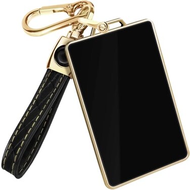 Lucrum Compatible with Tesla Card Key Holder Leather Keychain Model 3 S Y X Cybertrack 20232024 TPU Accessories Black