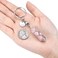 MANIFO Life Tree Wire Wrapped Crystals Keyring Healing Rose Quartz Stones Hexagonal Crystal Gemstone Points Pendant Keychain
