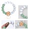 Manlosen Keychain Bracelet Wristlet Silicone Beaded Key Ring Bracelet with Wallet Card Holder Pocket for Womens Green