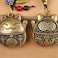 Mansiyuyee Lucky Cat Keychain with Five Emperors Money Feng Shui Coins Maneki Neko Good Luck Charms Lucky Tassel