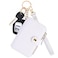 M-Plateau MPlateau Wallet Womens card Holder Leather Keychain Wallet With Zipper Coin Pocket ID Window Wrist Strap Gift Box White