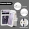 M-Plateau MPlateau Wallet Womens card Holder Leather Keychain Wallet With Zipper Coin Pocket ID Window Wrist Strap Gift Box White