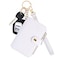 M-Plateau MPlateau Wallet Womens card Holder Leather Keychain Wallet With Zipper Coin Pocket ID Window Wrist Strap Gift Box White