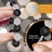 M-Plateau MPlateau Wristlet Keychain Silicone Beaded Wrist keychain with Key Ring for Women Elastic Keychain Bracelet Black Silver