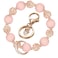 M-Plateau MPlateau Wristlet KeychainFoodGrade Silicone Beaded Keychain Wristlet Handmade Elastic Key Ring Bracelet for WomenPink Gold