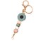 MyfavoriteK Delicate Flower Silicone Beaded Keychain for Women Girls Cute Key Ring Holder for Car Keys Purse Backpack Purse Ornament Green