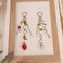 Nalefow Cute Pink Keychain Fuzzy Cat Keychain Aesthetic Y2K KeychainCharms Stylish KeychainsAccessories for Bag keychain Purse Gifts 2PCS Strawberry Leaf Sets