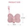 Nuolich Mouse Ear Holder for Backpack Pink Leather Strap Keychain Headband Holder Trip Accessories Display Decor Bowknot