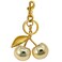 nylry Cherry Keychain Bag Charm Cute Nostalgic Y2K Kawaii Accessory Bronze Gold