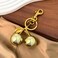 nylry Cherry Keychain Bag Charm Cute Nostalgic Y2K Kawaii Accessory Bronze Gold