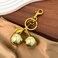 nylry Cherry Keychain Bag Charm Cute Nostalgic Y2K Kawaii Accessory Bronze Gold