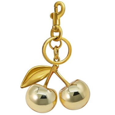 nylry Cherry Keychain Bag Charm Cute Nostalgic Y2K Kawaii Accessory Bronze Gold