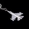 ODETOJOY 2Pcs Military Fighter Jet Airplane Keychain Zinc Alloy Aircraft Key Ring Silver Aviation Key Holder for Men Pilots Aviation Enthusiasts