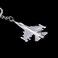 ODETOJOY 2Pcs Military Fighter Jet Airplane Keychain Zinc Alloy Aircraft Key Ring Silver Aviation Key Holder for Men Pilots Aviation Enthusiasts