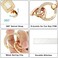 OHKYOOT Leather Wristlet KeychainWrist Keychain Car Key Chain with 5 Key Ring and AntiLost D Ring White