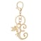 OKAICEN Gold Plated Angle Alphabet Initial Letter Keyring Keychain for Women Girls Crystal Key Chains for Wallet Backpack Bag Charm E