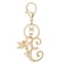 OKAICEN Gold Plated Angle Alphabet Initial Letter Keyring Keychain for Women Girls Crystal Key Chains for Wallet Backpack Bag Charm E