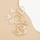 OKAICEN Gold Plated Butterfly Alphabet Initial Letter Keyring Keychain for Women Girls Crystal Key Chains for Wallet Backpack Bag Charm B