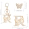 OKAICEN Gold Plated Butterfly Alphabet Initial Letter Keyring Keychain for Women Girls Crystal Key Chains for Wallet Backpack Bag Charm R