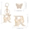 OKAICEN Gold Plated Butterfly Alphabet Initial Letter Keyring Keychain for Women Girls Crystal Key Chains for Wallet Backpack Bag Charm R