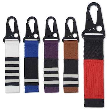 OKAPIS Jiu Jitsu Keychain BJJ Belt Promotion Gift Brazilian JiuJitsu White Blue Purple Brown Black Belt Backpack Keyring Black