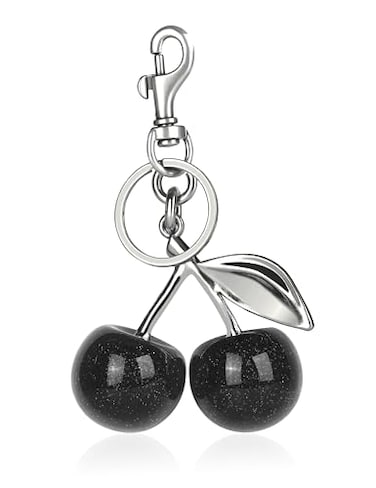 OVRUNS Cherry Bag Charm Cute Cherry Accessories Sparkling Purse Keychian Charms for Women
