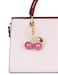 OVRUNS Cherry Bag Charm Cute Cherry Accessories Sparkling Purse Keychian Charms for Women