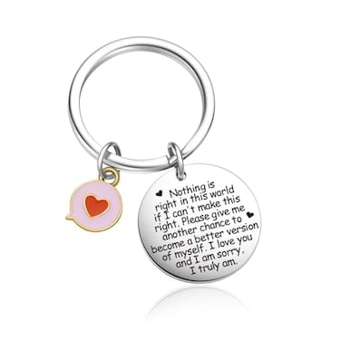 OWHOMS Im Sorry Gift For Her Him Apology Keychain Apologizing Jewelry Forgiveness Charm For Girlfriend Daughter Best Friend