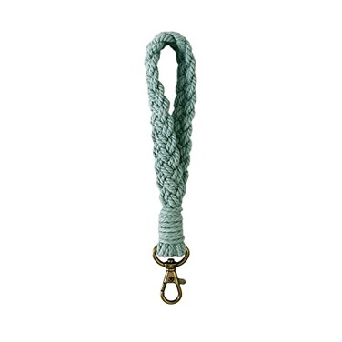 Poagoep Macrame Boho Keychain Bracelet Handmade Wristlet Keychain Keyring Holder Wrist Lanyard for Women1
