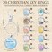 Quelay 20 Pcs Spanish Christian Keychains Bible Verse Inspirational Scripture Key Chains Christian Religious Gifts Classic