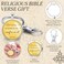 Quelay 20 Pcs Spanish Christian Keychains Bible Verse Inspirational Scripture Key Chains Christian Religious Gifts Classic