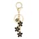SELOVO Black Name Kecychain Initial B Flower Keyring for Women Purse Charms for Handbags Bag charm