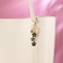 SELOVO Black Name Kecychain Initial B Flower Keyring for Women Purse Charms for Handbags Bag charm