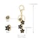 SELOVO Black Name Kecychain Initial B Flower Keyring for Women Purse Charms for Handbags Bag charm