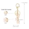 SELOVO Flower Initial S Keychain Cute Girls Purse Charms for Handbags