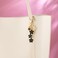 SELOVO Letter Keychain Black Flower Initial C Cute Key Chain Keychain Charm for Women
