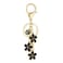 SELOVO Letter Keychain Black Flower Initial C Cute Key Chain Keychain Charm for Women